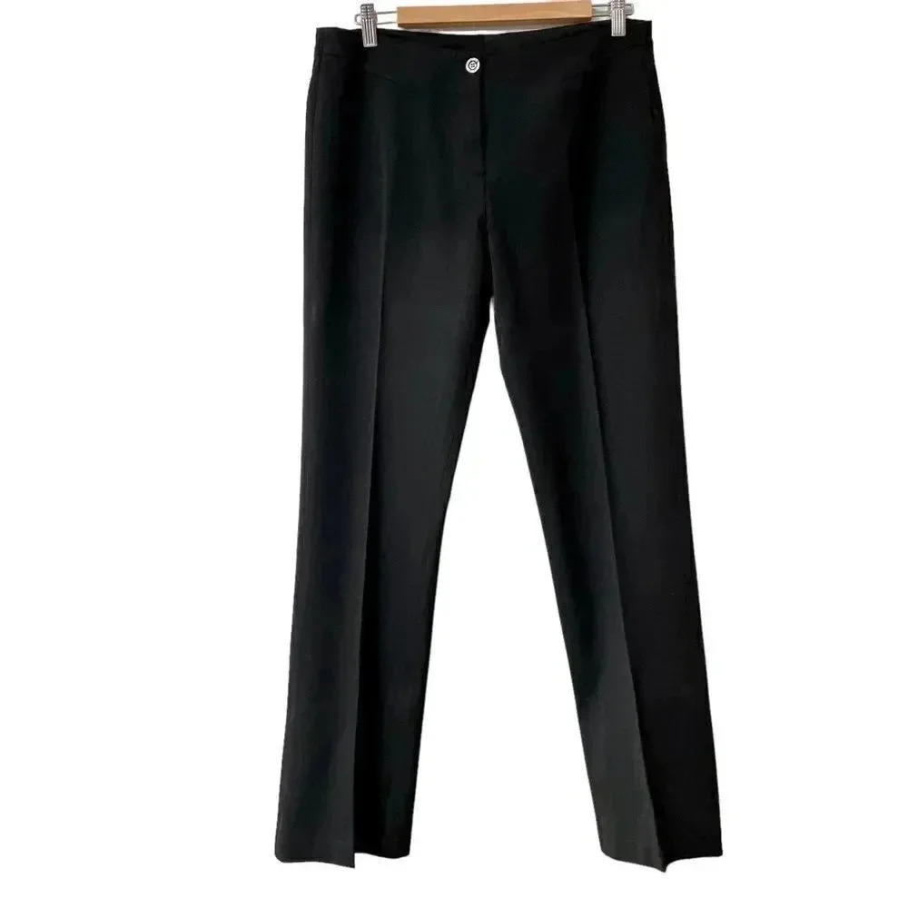 Signé Paris Black Tailored Dress Pants Women Size 10 Career Trousers